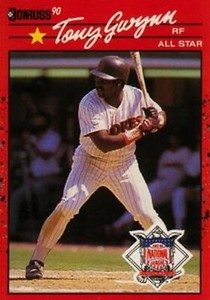 1990 Donruss #705A Tony Gwynn Recent Major League Period After Inc. Padres HOF