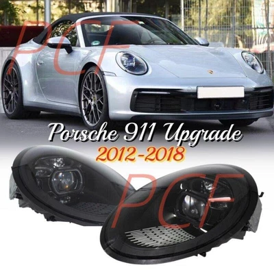 For 12-18 Porsche 911 Matrix Pair LED Headlights DRL Animation Front Lamps Foto 1 de 4