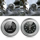 Motorcycle Clock Watches 78 Handlebar Thermometer Aluminum Alloy Waterproof