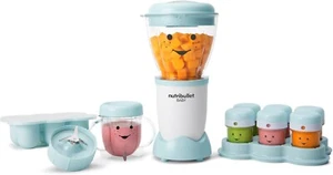 Nutribullet NBY-50100 Baby Komplettsystem zur Herstellung von Lebensmitteln, 32 Unzen, weiß, blau - Bild 1 von 8