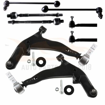 For 2005-2007 Nissan Murano FWD 8PCS Front Lower Control Arms Tie Rods Kit - Image 1 of 4