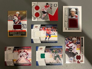 Lot Of  7 Jersey Cards 🔥 Sakic, Francis, Giguere, Duchene, Backstrom, Byram