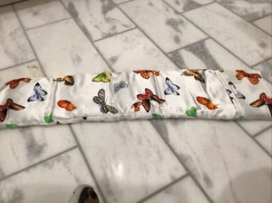 Silk Eye Pillow Sleep Lavender Flax Butterflies Elizabeth W Made in US - Picture 1 of 5