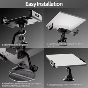 For Starlink Mini Mount 360° Adjustable Suction Cup Car Holder Mobile Use - Picture 1 of 10