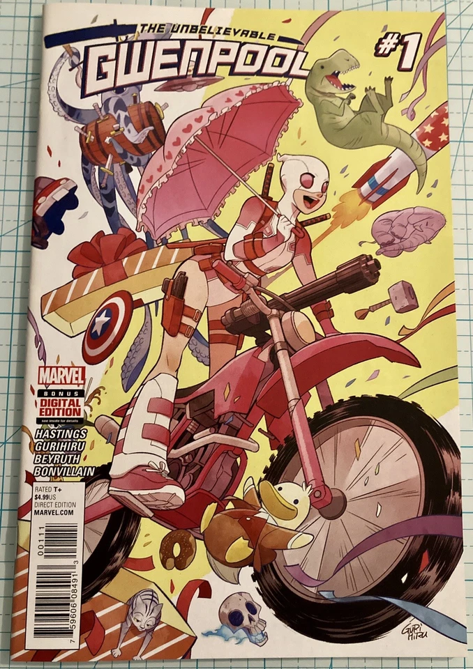 The Unbelievable Gwenpool #1 Direct Edition-Gurihiru Cover (Marvel Comics June 2016)