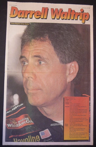 RICHMOND TIMES-DISPATCH NASCAR DRIVER SERIES FULL PAGE POSTER DARRELL WALTRIP Cover