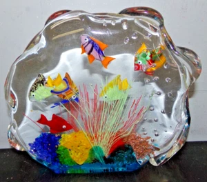 GRANDE ACQUARIO PESCI IN VETRO DI MURANO - Foto 1 di 1