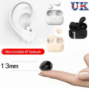 UK Invisible Sleep Wireless Kopfhörer Tws Bluetooth 5.2 Kopfhörer versteckte Ohrhörer - Bild 1 von 71