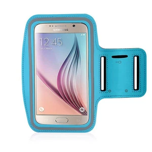 S6/S6 Edge/HTC M9 Light Blue Jogging, Running Armband Case - Picture 1 of 4