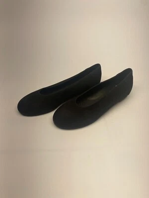 Женская замша Eileen Fisher черная Una замша скрытый клин плоский размер 8 - Изображение 1 из 4