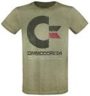 Commodore 64 C64 Logo - Vintage Männer T-Shirt Grün Meliert S