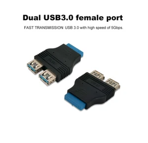 Motherboard USB 3.0 20PIN Connector To 2 Ports USB 3.0 Female Adapter - Picture 1 of 11