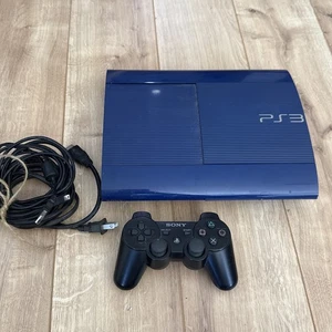 Sony PlayStation 3 Super Slim Azurite Blue Console - Tested-Works CECH-4201B - Picture 1 of 5
