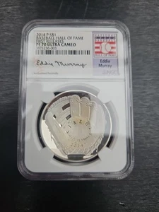 2014 P S$1 Baseball Hall Of Fame MS 70 Eddie Murray NGC graded Ultra Cameo - Picture 1 of 5