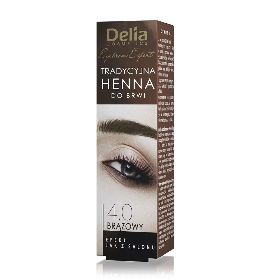 5906750806853 Eyebrow Expert tradycyjna henna do brwi 4.0 Brąz 2g Delia Foto 1 de 1