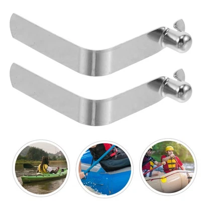  6 Pcs Clip À Ressort Pour Pagaie De Kayak Coup Pêche Accessoires - Photo 1/4