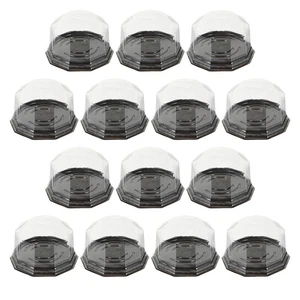 100 Stück Kuchen Box Klar 4x2,5" Keksbehälter mit Deckel Käsekuchen Plätzchen Pac... - Bild 1 von 9