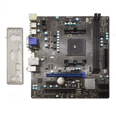 MSI A55M-E35 Motherboard AMD FM2 FM2+ Micro-ATX MATX 2 X DDR3 VGA HDMI DVI - Image 1 of 3