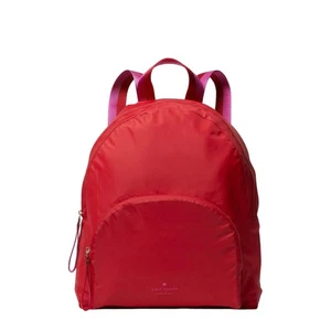 Kate Spade Arya Medium Nylon Packable Backpack Bag in Favorite Red - Picture 1 of 11
