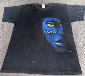 AVATAR Movie T-Shirt L Gildan Black Neytiri Graphic Tee James Cameron Film 2009 - Picture 1 of 6