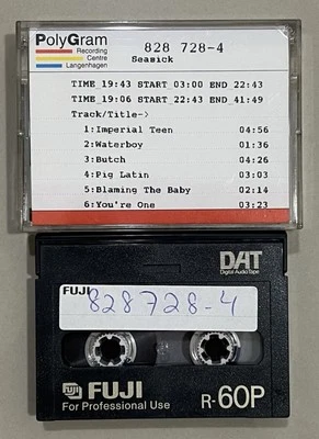 Imperial Teen - Seasick DAT Production Master Digital Audio Tape Cassette Rare - Image 1 of 2