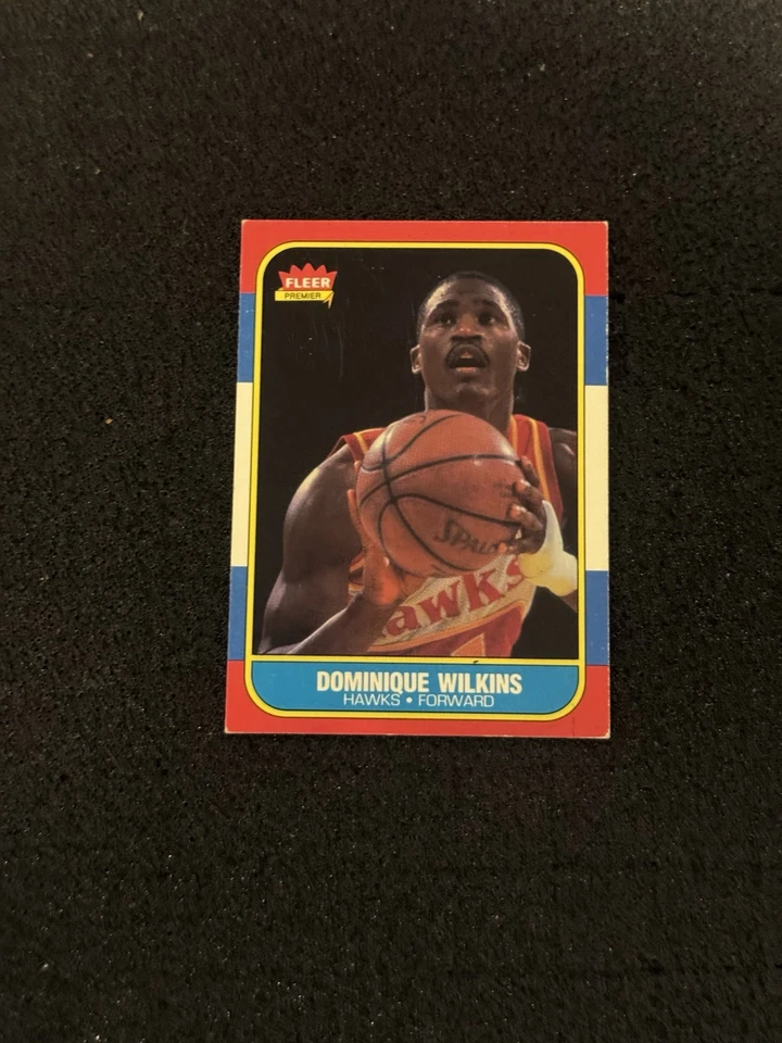 1986-87 Fleer Basketball #121 Dominique Wilkins RC Rookie Card Hawks HOF - Image 1 of 2
