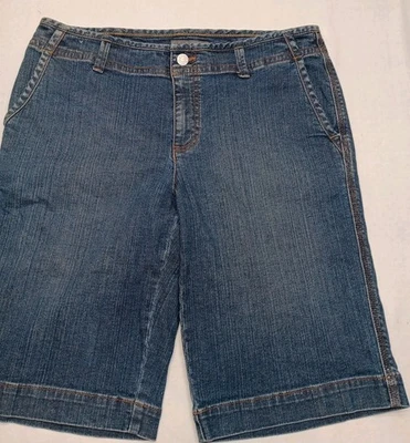 Pantalones Cortos Liz Claiborne Para Mujer Talla 10 Bermudas Denim Azul Jean Informales Pantalones Cortos Foto 1 de 4