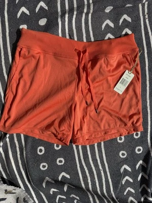 Pantalones Cortos Tangerine Mujer Atléticos Naranja Suave, Malla Elástica Forrados Cordón L Nuevos con Etiquetas Foto 1 de 4