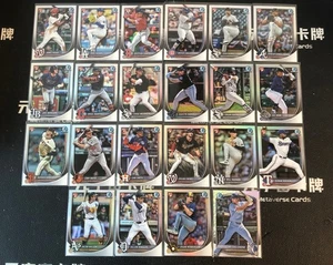 2025 Bowman Chrome Rookie Red RC Refractor Lot 22 Sasaki Crews Mayo Jacob Wilson - Bild 1 von 2