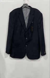 Tasso Elba Mens Blue Wool Long Sleeve Single-Breasted Suit Blazer Size 40R - Picture 1 of 6
