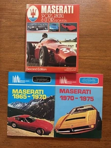 Vintage Maserati Book Lot Brooklands 1965 1975 Crump Box Sports Racing Hardcover - Picture 1 of 9