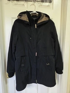 Fleet Street LTD Womens Coat Size Small Black Removable Lining And Hood - Picture 1 of 10