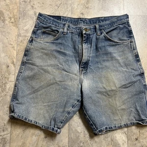 Pantalones Cortos Wrangler Jeans Para Hombre 34 Azul Denim Calce Relajado 606W1DH Informales De Colección Y2K - Imagen 1 de 4