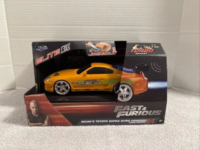 NEW Jada Toys Fast and Furious 1:24 Radio Control Car, Brian's Toyota Supra RC - Image 1 of 4