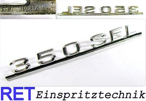 Emblem 350SEL Heckklappe 116811415 Mercedes Benz W 116 original Chrom - Picture 1 of 3