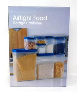 Juego de contenedores herméticos de almacenamiento de alimentos de 16 piezas con etiquetas y cucharas medidoras adicionales NUEVO - Imagen 1 de 5