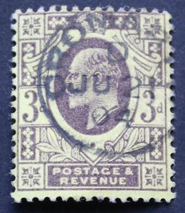 Gran Bretaña 1902 EVII tres peniques SG 232 usado - Imagen 1 de 1