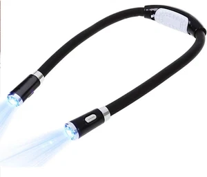 Neck Reading Light Book Light for Reading in Bed 4 LED 3 Modes Neck Reading Lamp - Picture 1 of 12
