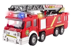 Fire Truck Toy Rescue with Shooting Water Lights and Sirens Sounds Extending ... - Picture 1 of 9