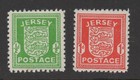 Jersey. J1-J2. 1941 War Occupation set x 2 values. Fine unmounted mint.
