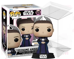 Star Wars Funko POP 525 PADME AMIDALA Senate Gown AMAZON Exclusive Power of the - Picture 1 of 13