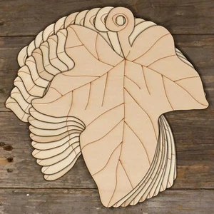 10x Wooden Ivy Simple Leaf Craft Shape 3mm Ply Parasitic Plants - Picture 1 of 4