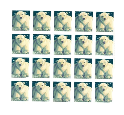 USA 2009 POLAR BEAR 20 STAMP 28 CENT SCOTT 4389 MNH - Image 1 of 4