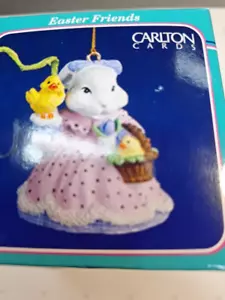 1996 Carlton Cards Heirloom Collections Easter Ornament EASTER FRIENDS RARE VTG - Bild 1 von 7
