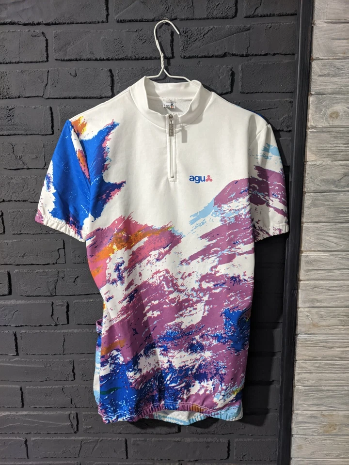 AGU 90s vintage cycling Rad Trikot Gr ca size M Bike cycling jersey - Image 1 of 4