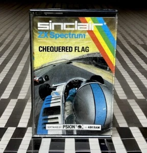 Sinclair ZX Spectrum 48k Chequered Flag Racing Game Tape Cassette Vintage 1980s - Bild 1 von 7