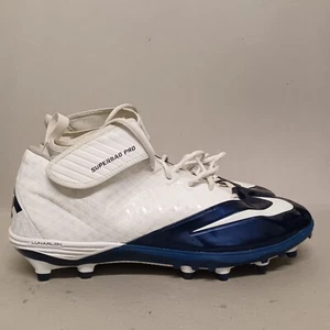 Nike Lunar Super Bad Pro TD Blue and White Football CleatsSize Uk16 Eu51.5 - Picture 1 of 9
