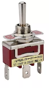 HEAVY DUTY SPDT (EIN)-AUS-(EIN) MOMENTAR-KIPPSCHALTER - SPADEKLEMMEN (13AF) - Bild 1 von 1