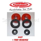 Polybush Front Strut Top Mounts -10mm + FREE BEARINGS for AUDI TT Mk1 4WD 99-06