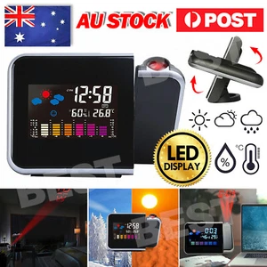 Smart Digital LED Projection Alarm Clock Temperature Time Projector LCD Display - Picture 1 of 9